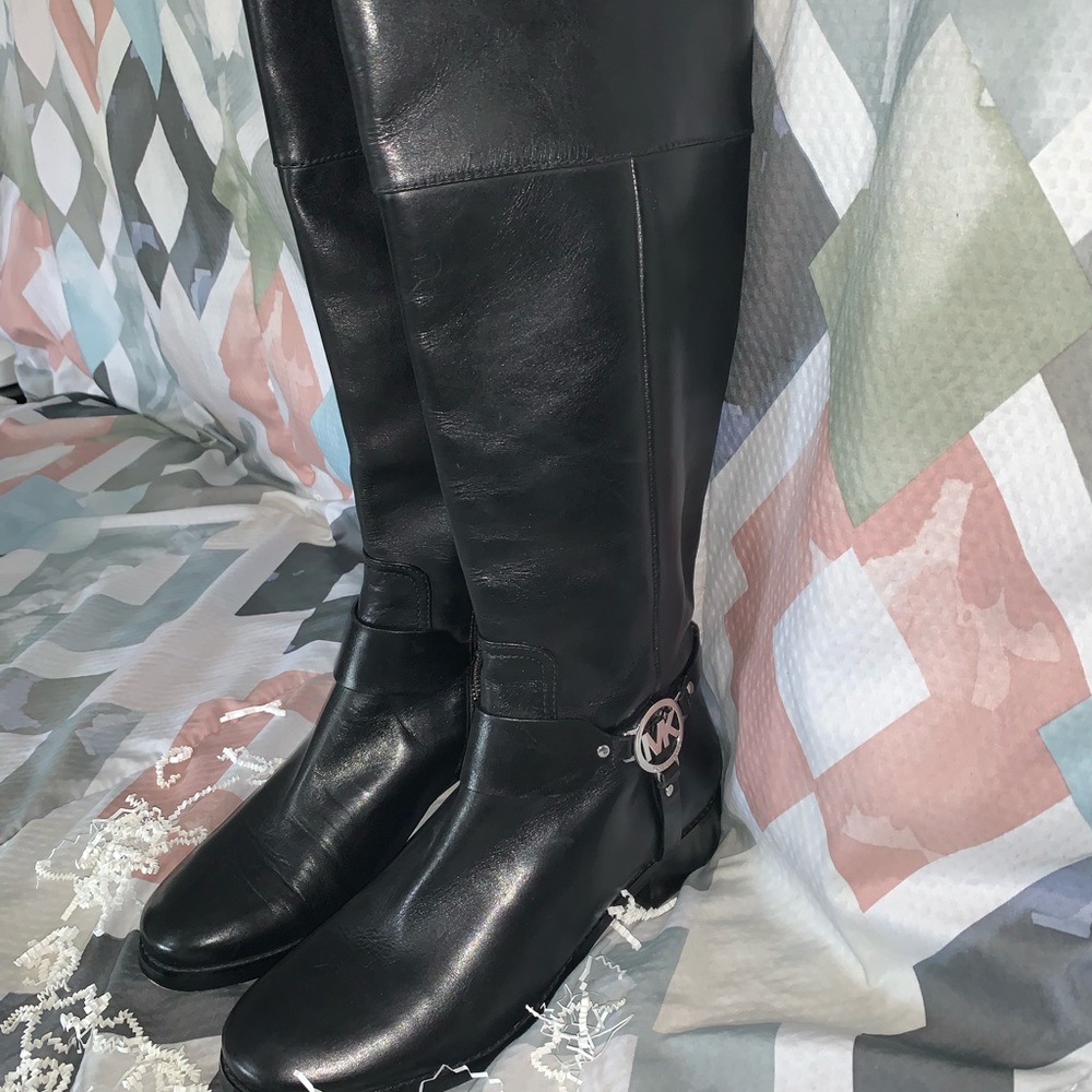 Michael kors fulton harness knee high boots